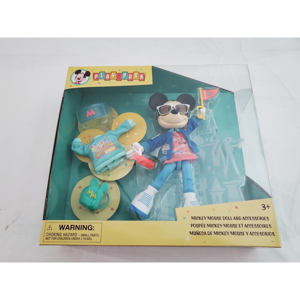 Disney Walt Disney World Play In The Park Mickey Doll and Accessories New w Box